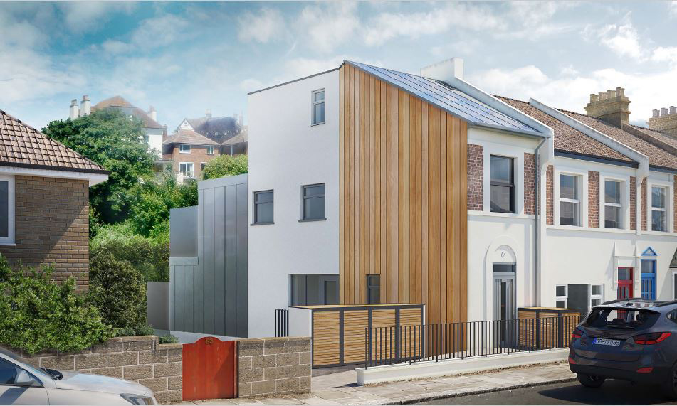 Lot: 32 - LAND WITH PLANNING FOR FOUR FLATS -